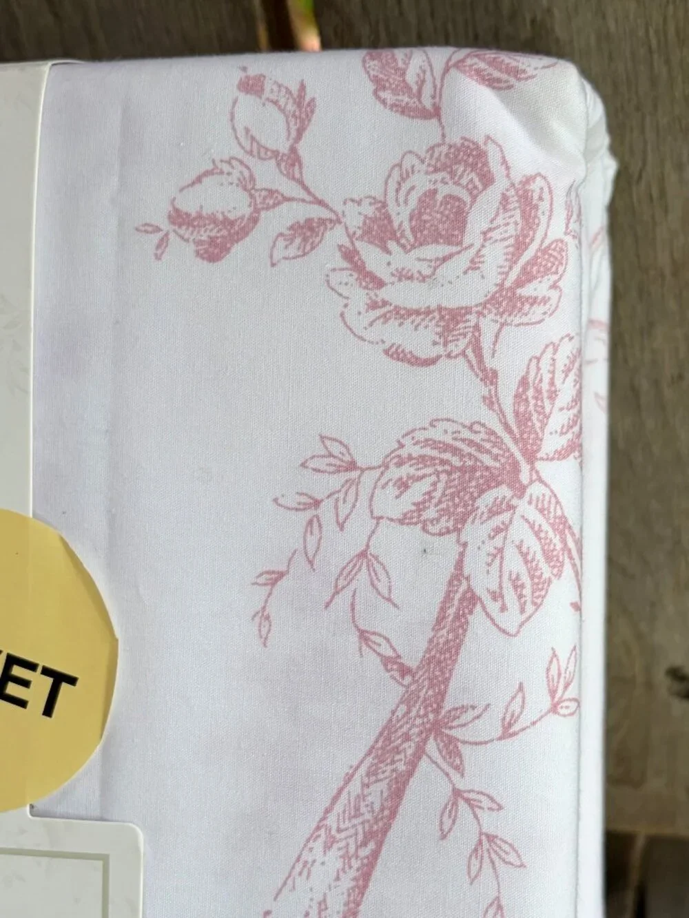 3-pc Cabbages & Roses London King Size Cotton Duvet Set FLORAL TOILE - ROSE